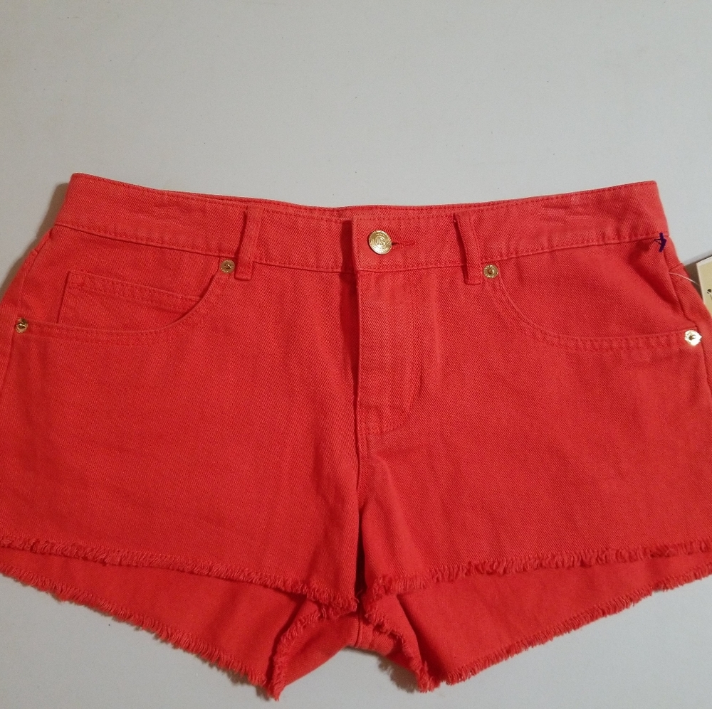 Michael Kors Short Shorts Hot Pants Red Orange 6
